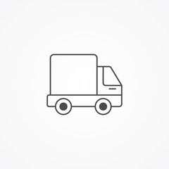 Truck vector icon sign symbol
