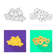 Isolated object of Oktoberfest and bar sign. Set of Oktoberfest and cooking stock symbol for web.