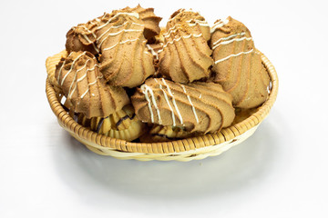 fresh cookies in a basket