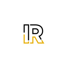 Letter IR logo icon design template elements