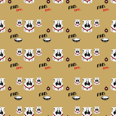 Fototapeta premium A lot of dogs and clouds in vector. Dogs illustration