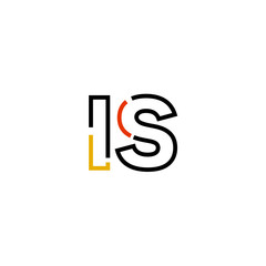 Letter IS logo icon design template elements