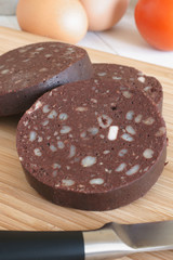 English black pudding or blood sausage