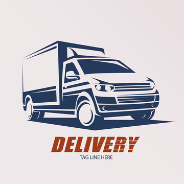 mini van symbol logo template, delivery and logistic services concept