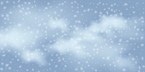 Snowflakes, snowfall.