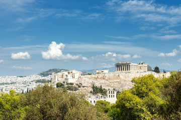 Fototapeta na wymiar View of central Athens, best view of the Acropolis, capital of the ancient world, Greece