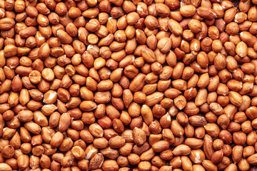 Pile of raw peanuts