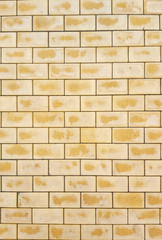 texture and background of yellow pavers on the roadway