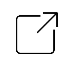 External link icon with thin line outlines