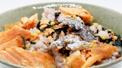Japanese Salmon Rice Bowl, Sake Ochazuke