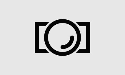 Camera Icon Logo Flat Design. Outline Camera Design for Logo,Icon, App.