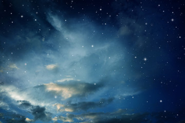 night sky with stars.