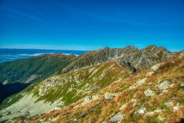 Fototapeta beautiful Western Tatras and their treks around Beranec, Ostry Rohac, Volovec, Hruby vrch obraz
