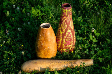 Painted pumpkin/lagenaria