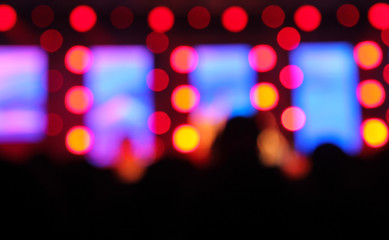 Blur background of concert lighting on stage