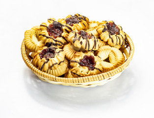 fresh cookies in a basket