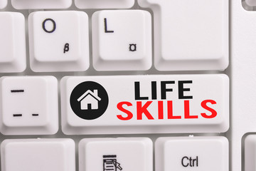 Word writing text Life Skills. Business photo showcasing skill that is necessary for full...