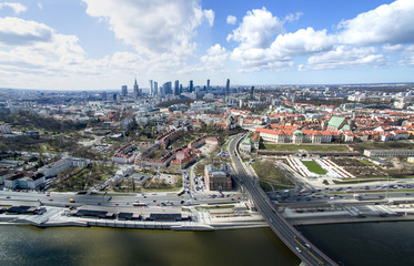 Obraz premium Aerial view of Warsaw 2