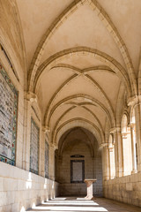 The inner passage of Monastery Carmel Pater Noster located on Mount Eleon - Mount of Olives in East Jerusalem in Israel