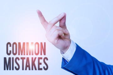 Handwriting text Common Mistakes. Conceptual photo actions that are often used interchangeably with...