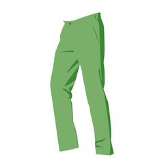Pants green realistic vector illustration isolated