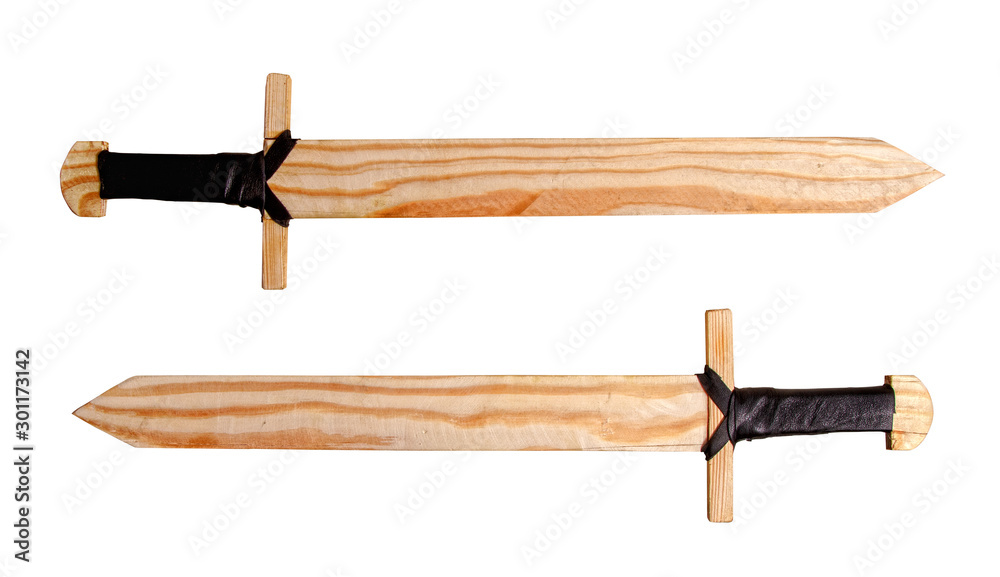 Wall mural child wooden sword