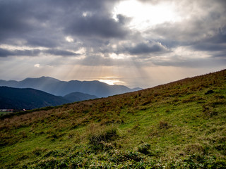 【静岡県伊豆半島】伊豆山稜線歩道からの夕景【秋・仁科峠付近】