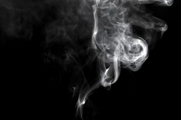 Colorful smoke on dark background.