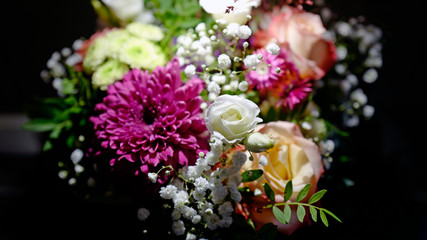 Obraz na płótnie Canvas beautiful colorful flower bouquet for a anniversary