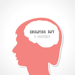 Illustration for education day greeting