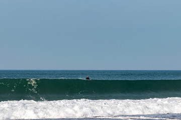 Atlantic ocean coast next to Nazare, Portugal.