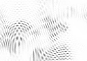 Abstract halftone wave dotted background. Halftone twisted grunge pattern, dot, circle.  Vector modern optical halftone pop art texture for poster, business card, cover, label mock-up, sticker layout