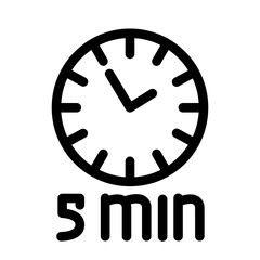 Timer 5 minutes vector illustration isolated
