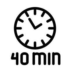 Timer 40 minutes vector illustration isolated