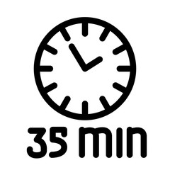 Timer 35 minutes vector illustration isolated