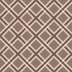 Plaid seamless pattern. Brown tartan print for fabric. - Vector