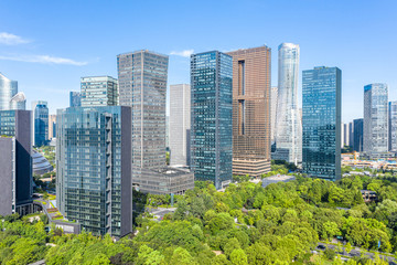 Fototapeta premium city skyline in hangzhou china