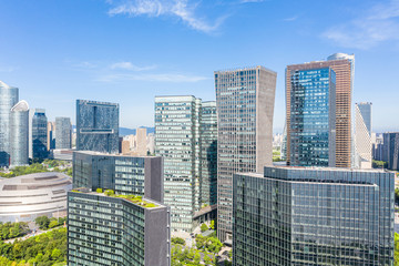 Obraz premium panoramic city skyline in hangzhou china