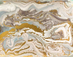 Pastellmarmormuster mit goldenem Glitter. Abstrakter flüssiger Hintergrund © anya babii