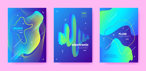Electronic Music. Dj Poster. Neon Minimal 