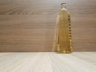 A bottle of sunflower oil. Natural high-quality sunflower oil.