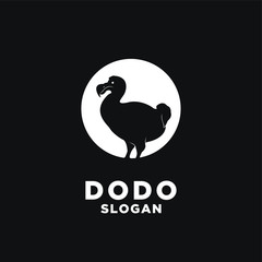 dodo bird logo black spot circle icon design vector © Alpha Factory Std
