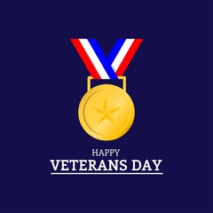 Veterans Day Icon Isolated Vector