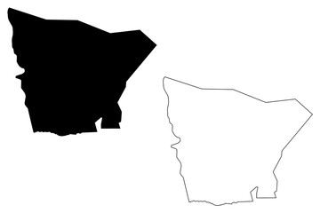 Hodh El Gharbi Region (Regions of Mauritania, Islamic Republic of Mauritania) map vector illustration, scribble sketch Hodh El Gharbi map