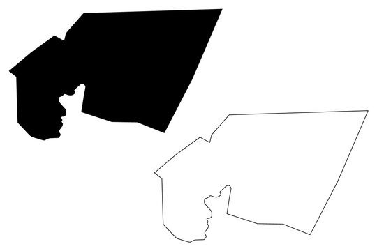 Tagant Region (Regions of Mauritania, Islamic Republic of Mauritania) map vector illustration, scribble sketch Tagant map