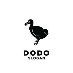dodo bird logo black icon design vector © Alpha Factory Std