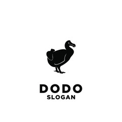 Fototapeta na wymiar dodo bird logo black icon design vector