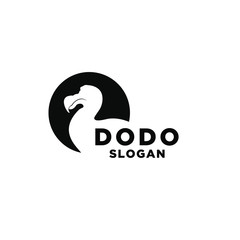 dodo bird logo black spot circle icon design vector © Alpha Factory Std