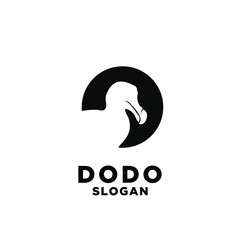dodo bird logo black spot circle icon design vector © Alpha Factory Std
