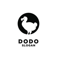 dodo bird logo black spot circle icon design vector © Alpha Factory Std
